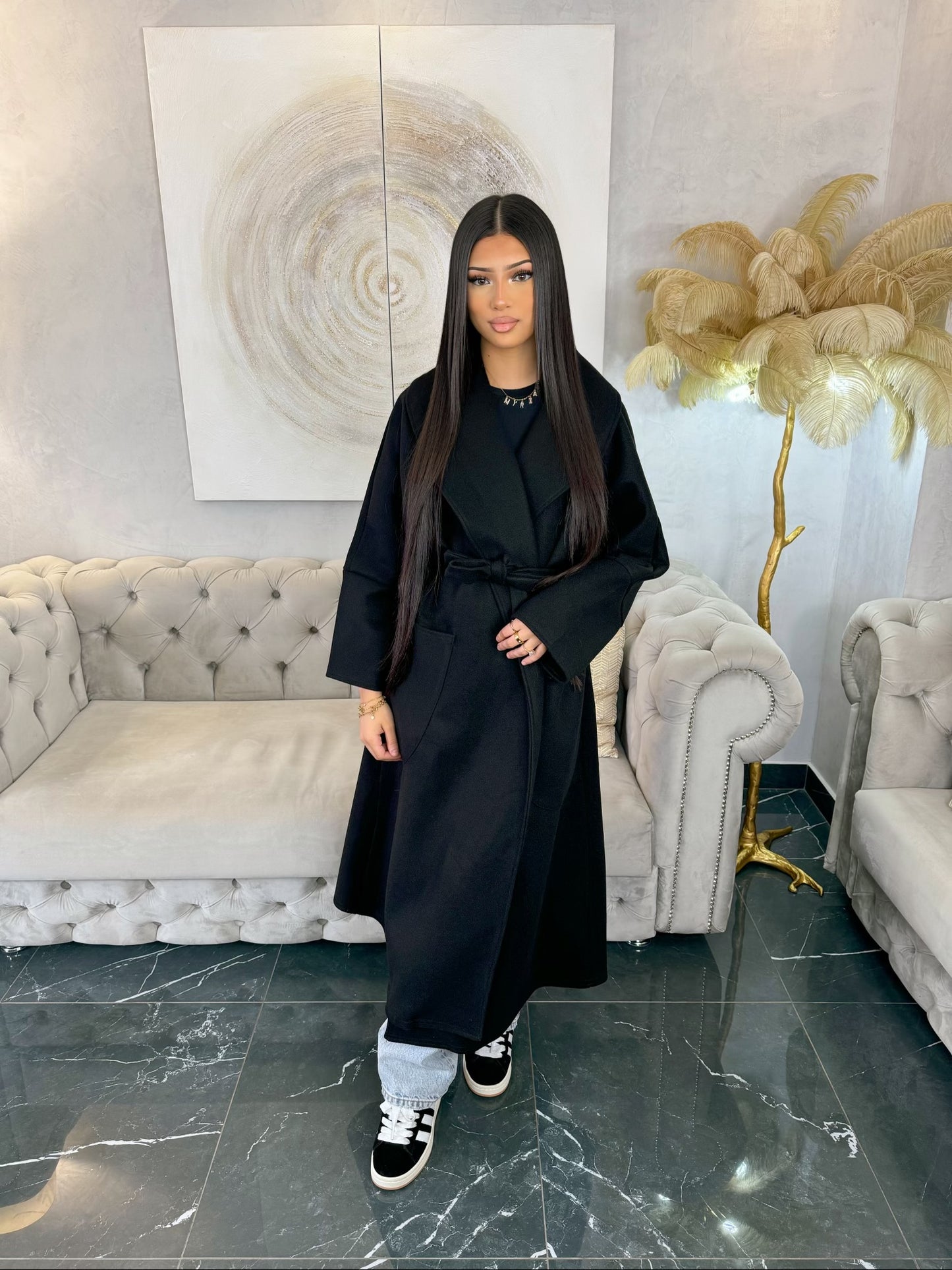 MANTEAU LONG AVEC CEINTURE PRINCESSE CHLOÉ