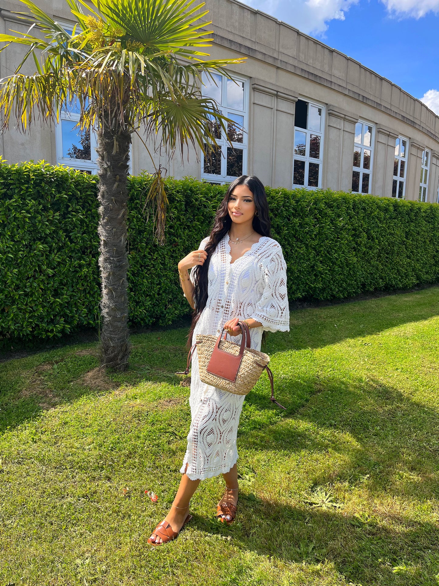 Robe longue en crochet Princesse Chloé