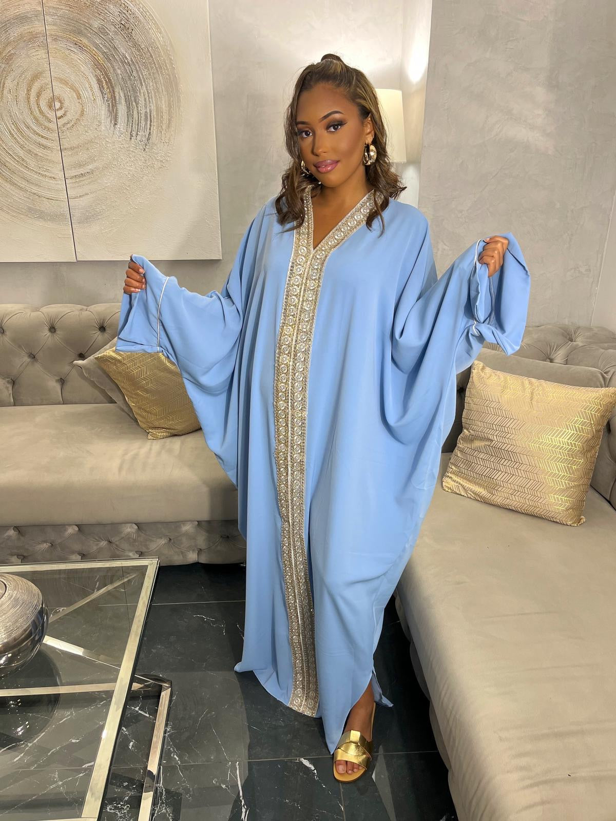 Abaya à strass princesse Houyame