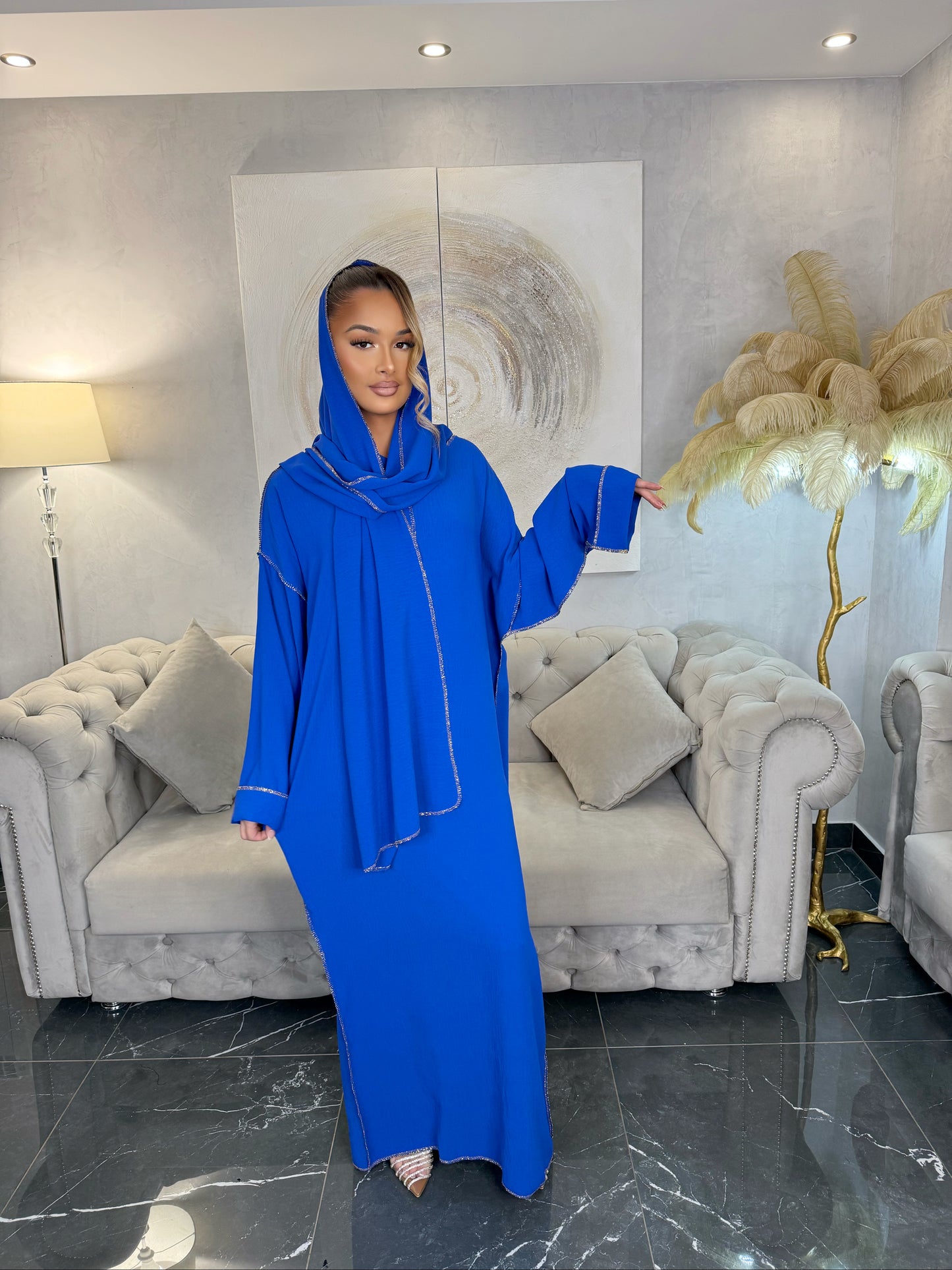 ABAYA VOILE INTÉGRÉE