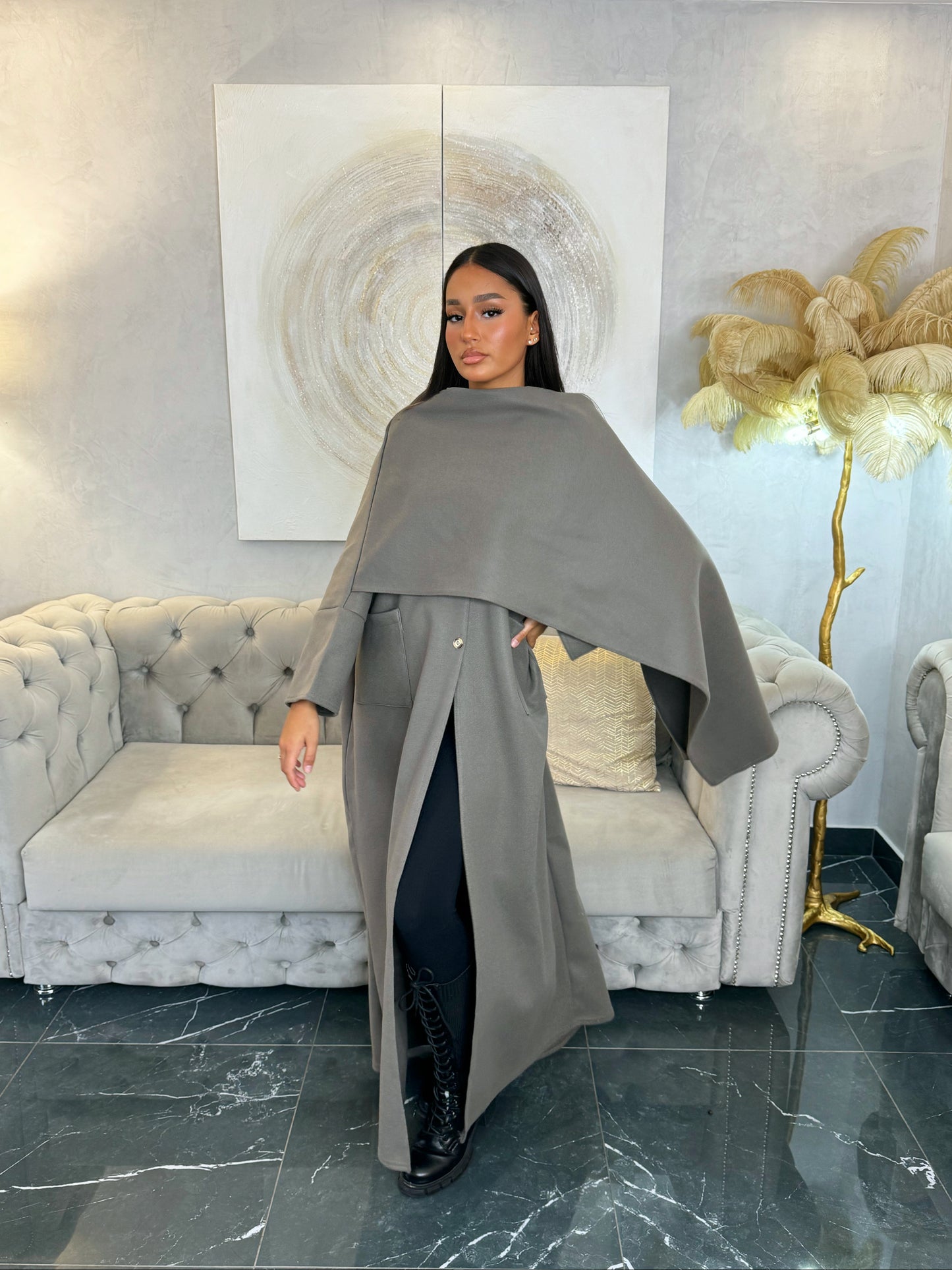 MANTEAU ÉCHARPE INTÉGRÉE INSPI ZA