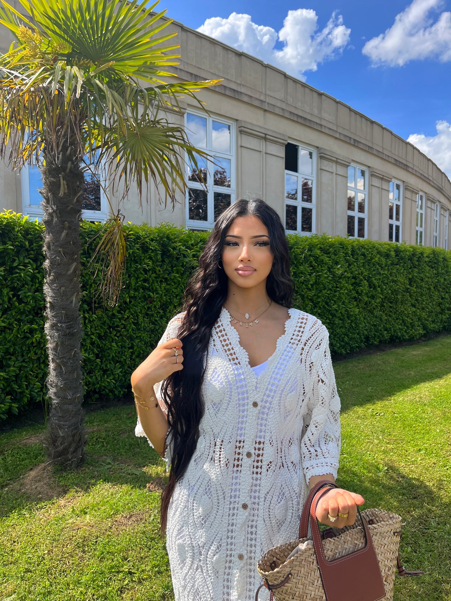 Robe longue en crochet Princesse Chloé