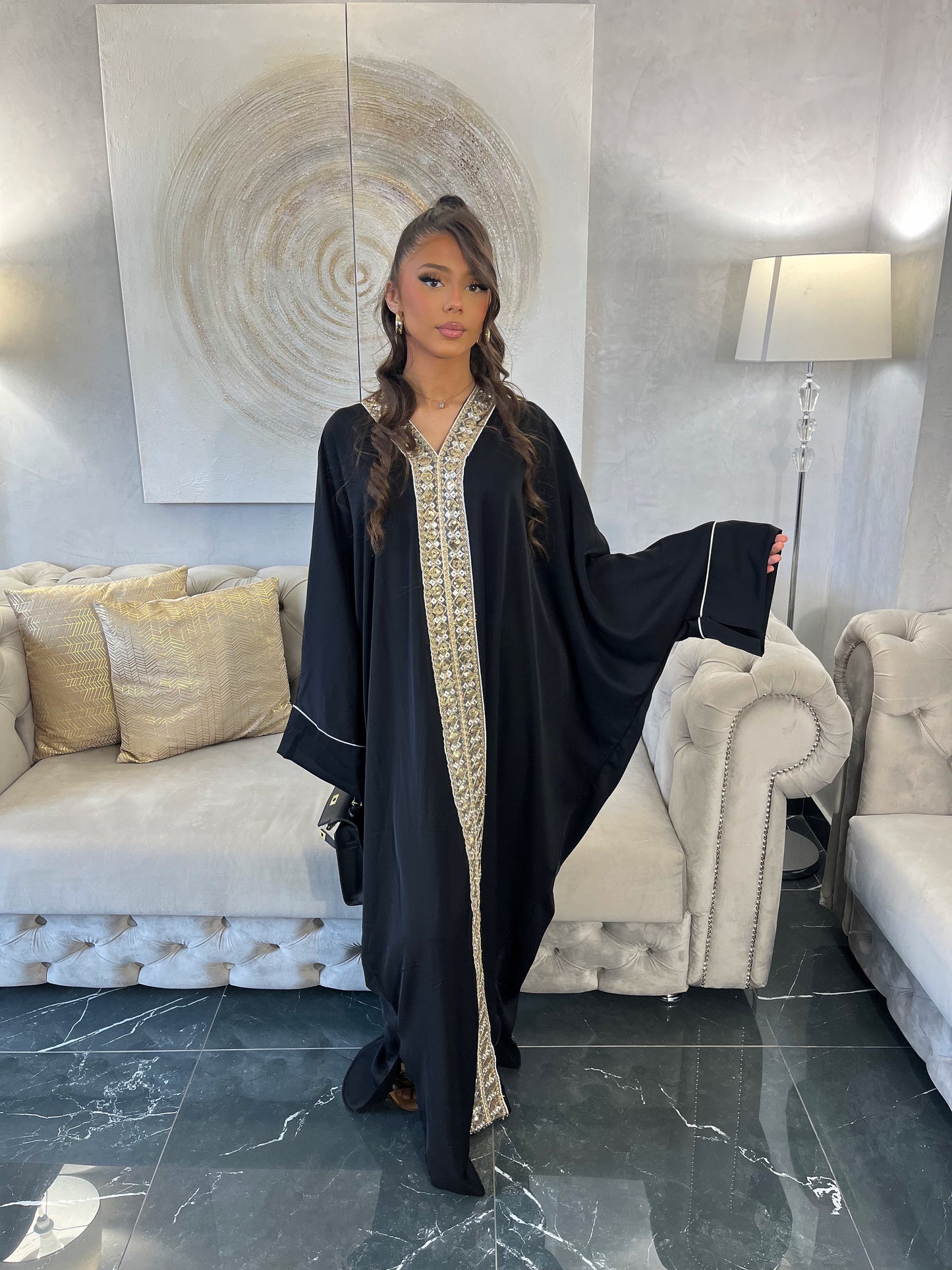 Abaya à strass princesse Houyame