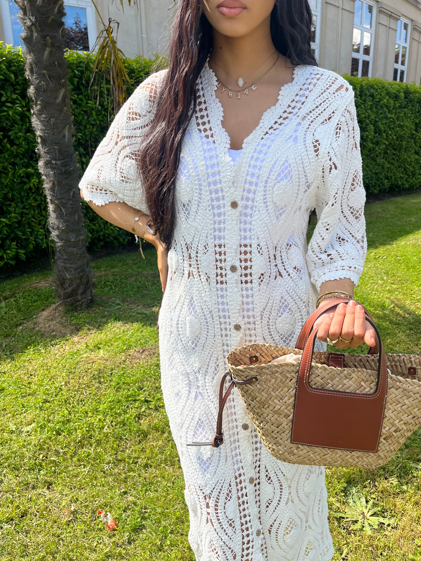 Robe longue en crochet Princesse Chloé
