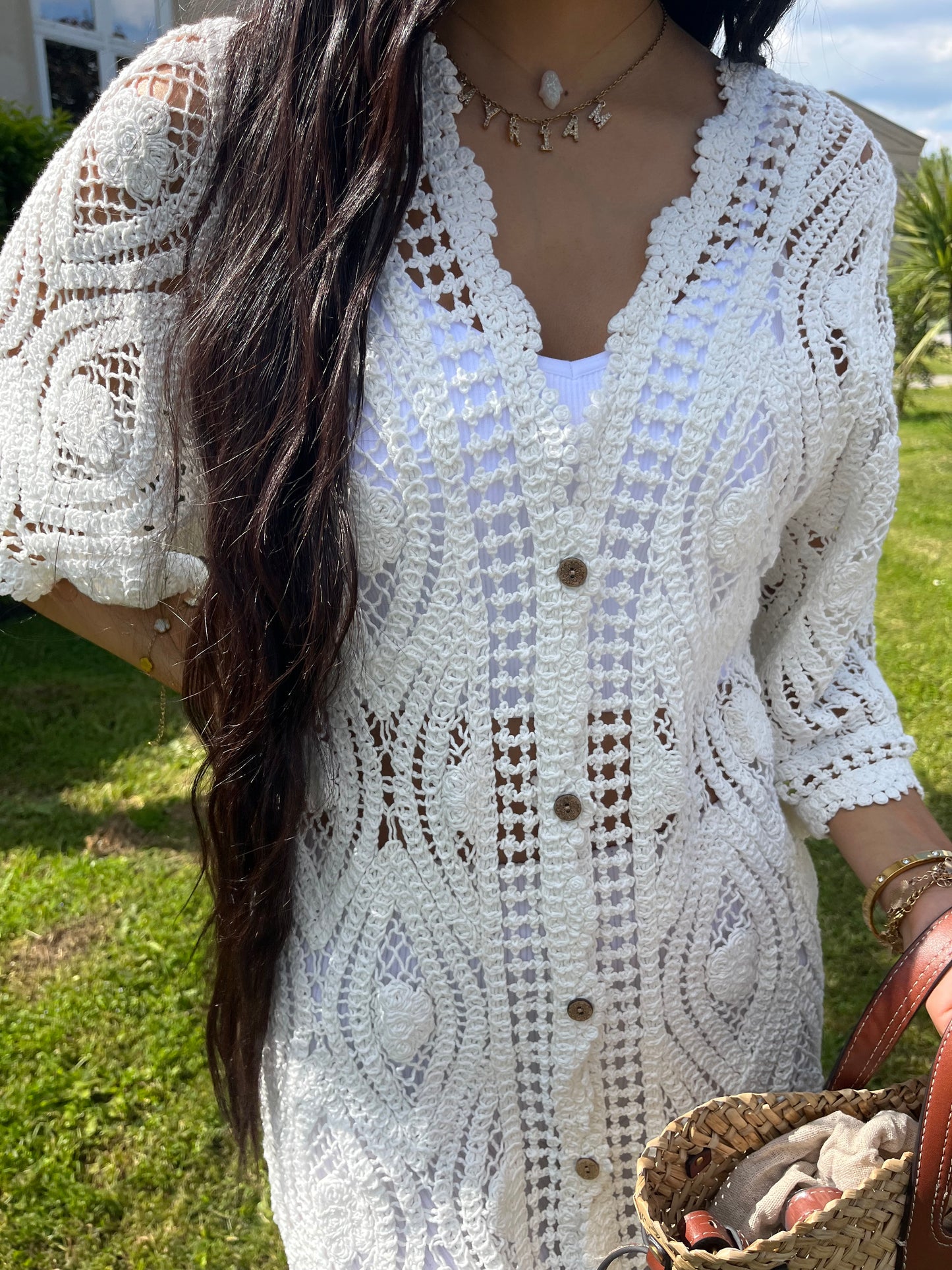 Robe longue en crochet Princesse Chloé