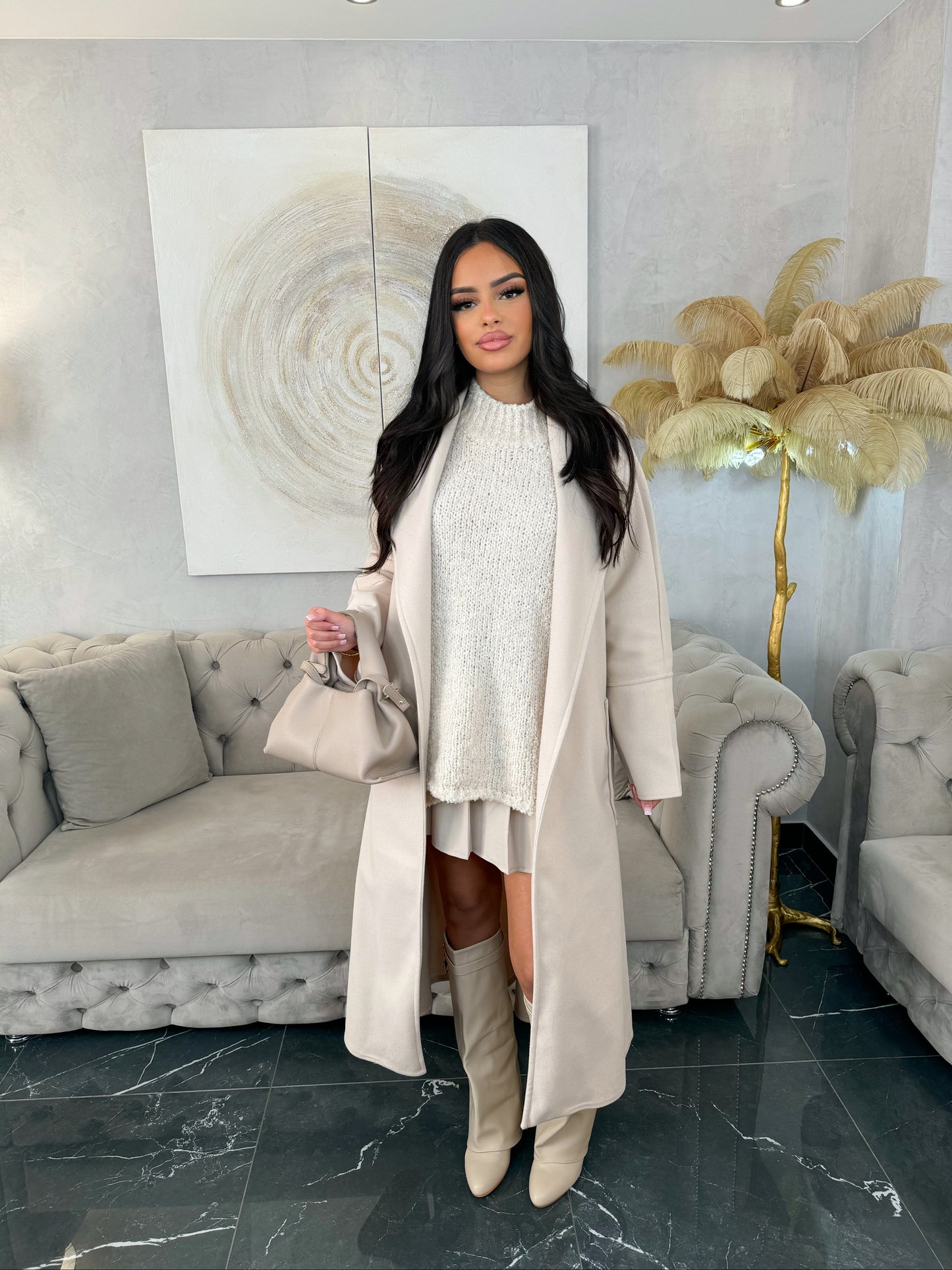 MANTEAU LONG AVEC CEINTURE PRINCESSE CHLOÉ