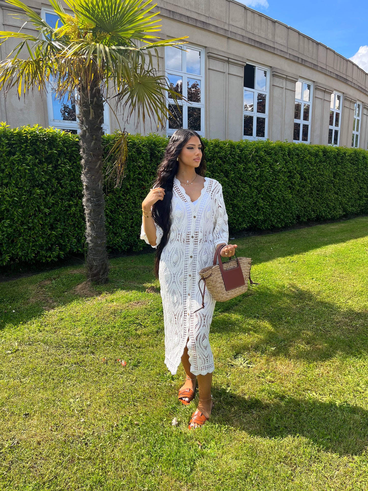 Robe longue en crochet Princesse Chloé
