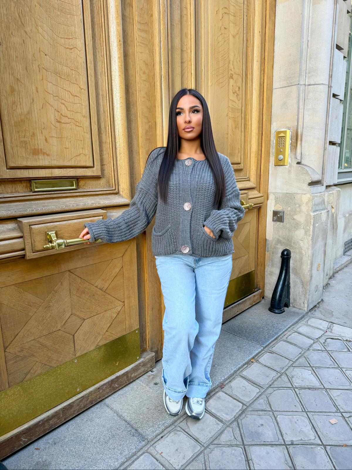 GILET À BOUTONS DORÉ