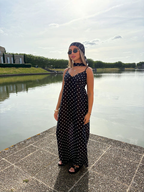 ROBE LONGUE À POIS