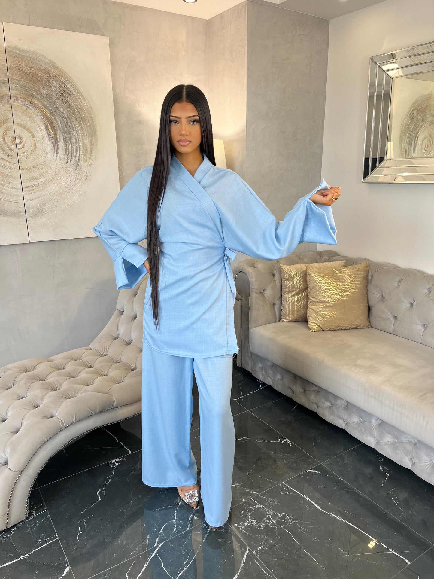 Ensemble pantalon et kimono princesse Sherine
