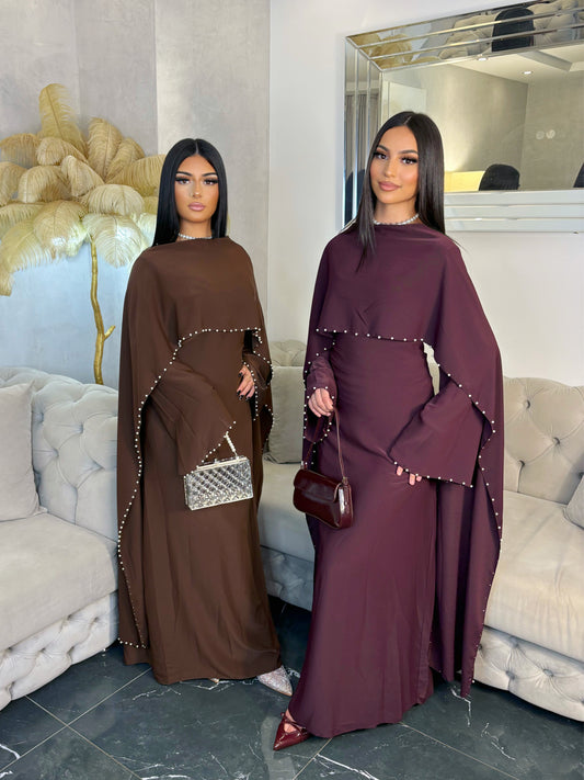 ABAYA À PERLES