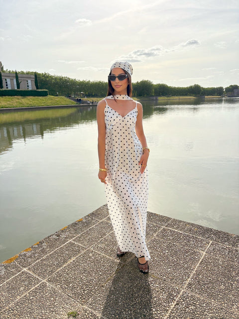 ROBE LONGUE À POIS