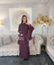 ABAYA CINTRÉE À PLUMES