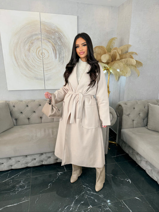 MANTEAU LONG AVEC CEINTURE PRINCESSE CHLOÉ