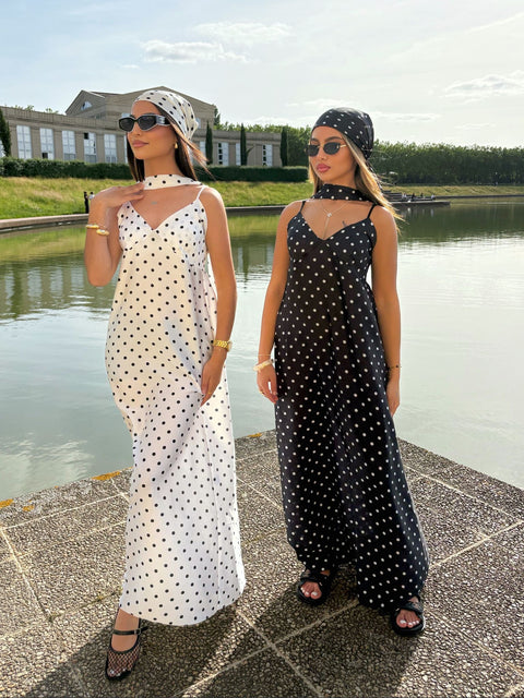 ROBE LONGUE À POIS