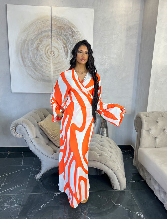 Robe portefeuille cache cœur princesse Marwa