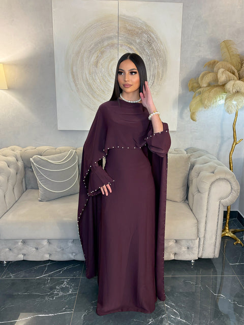 ABAYA À PERLES