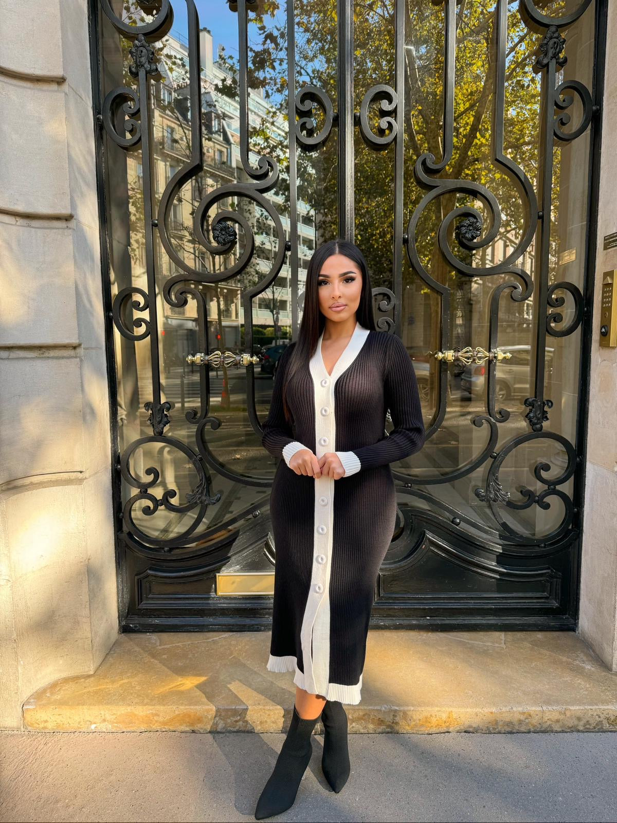 ROBE LONGUE HIVER CÔTELÉE PRINCESSE NESS