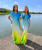 Robe longue satinée princesse Iris