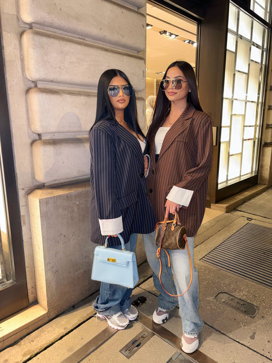 BLAZER OVERSIZE À RAYURES