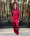 ENSEMBLE PANTALON PRINCESSE MEI  BORDEAUX