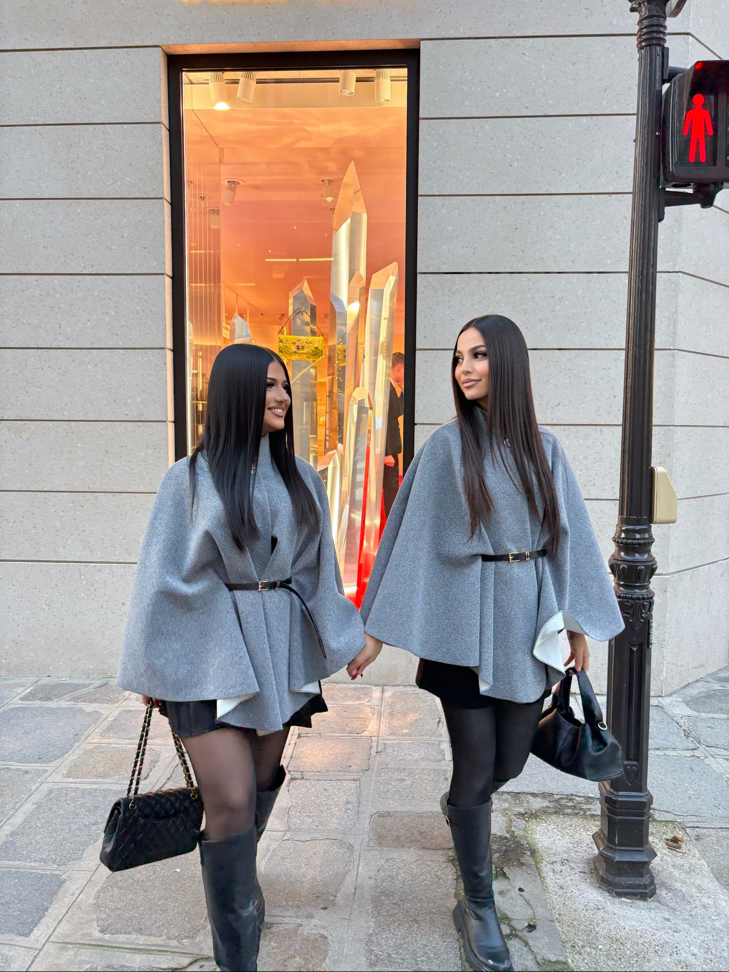 VESTE CAPE PRINCESSE HANA GRIS