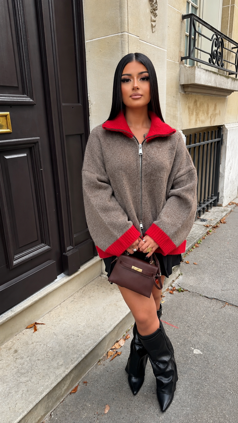 GILET ZIPPÉ BICOLOR