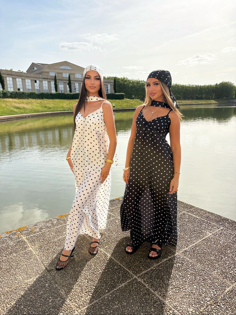 ROBE LONGUE À POIS