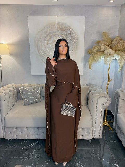 ABAYA À PERLES