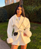VESTE FOURURE CEINTURÉE PRINCESSE YARA