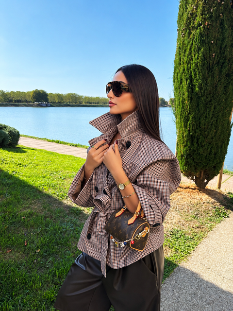 TRENCH A CARREAUX PRINCESSE WADIMA