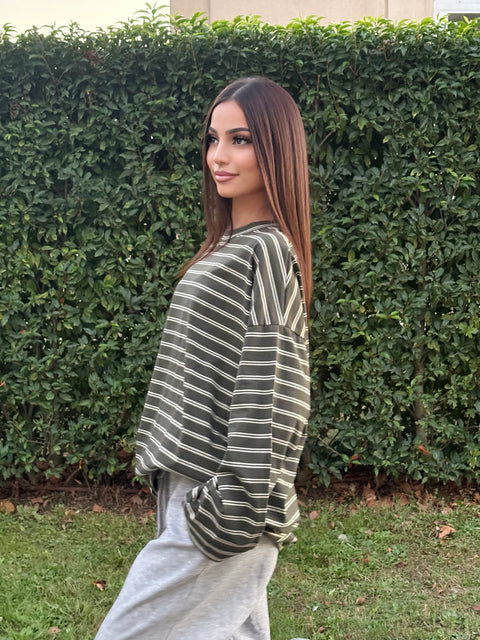 PULL OVERSIZE RAYÉ