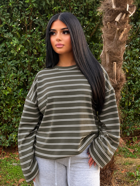 PULL OVERSIZE RAYÉ