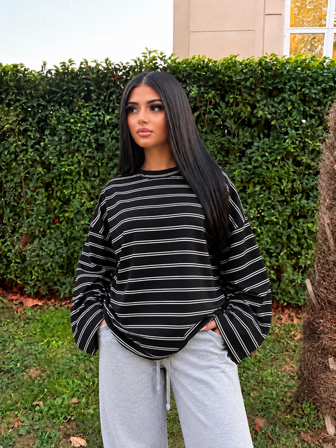 PULL OVERSIZE RAYÉ