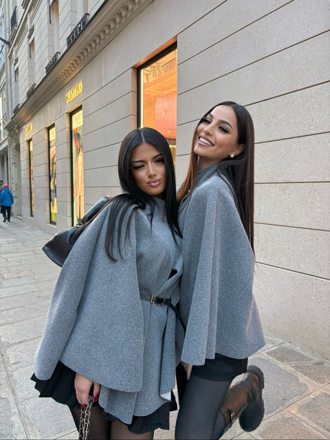 VESTE CAPE PRINCESSE HANA GRIS