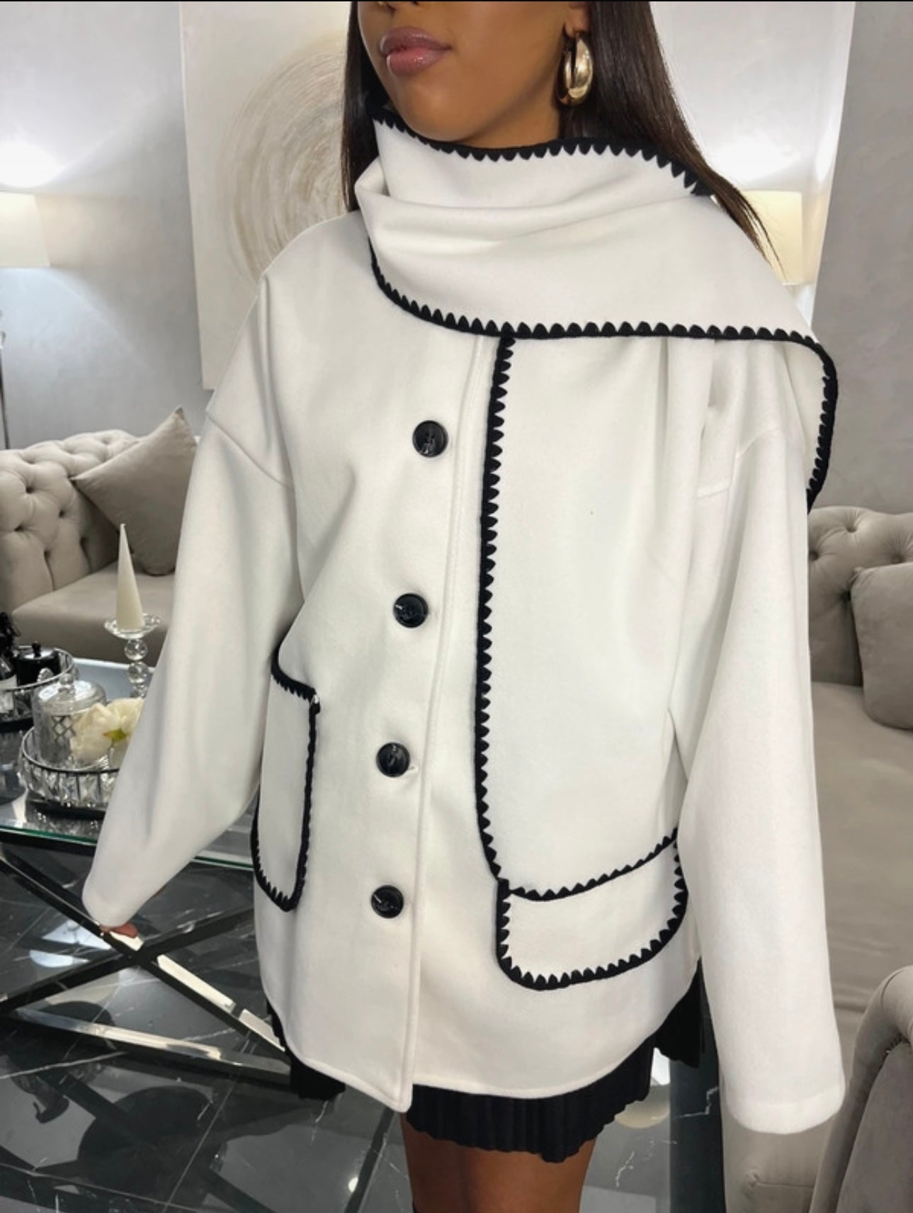 Manteau hiver avec son Echarpe assortie Princesse Romy