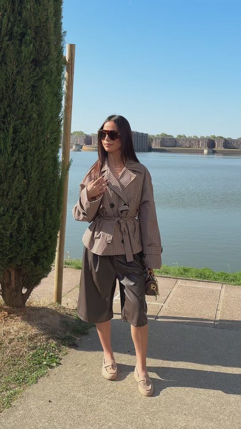 TRENCH A CARREAUX PRINCESSE WADIMA